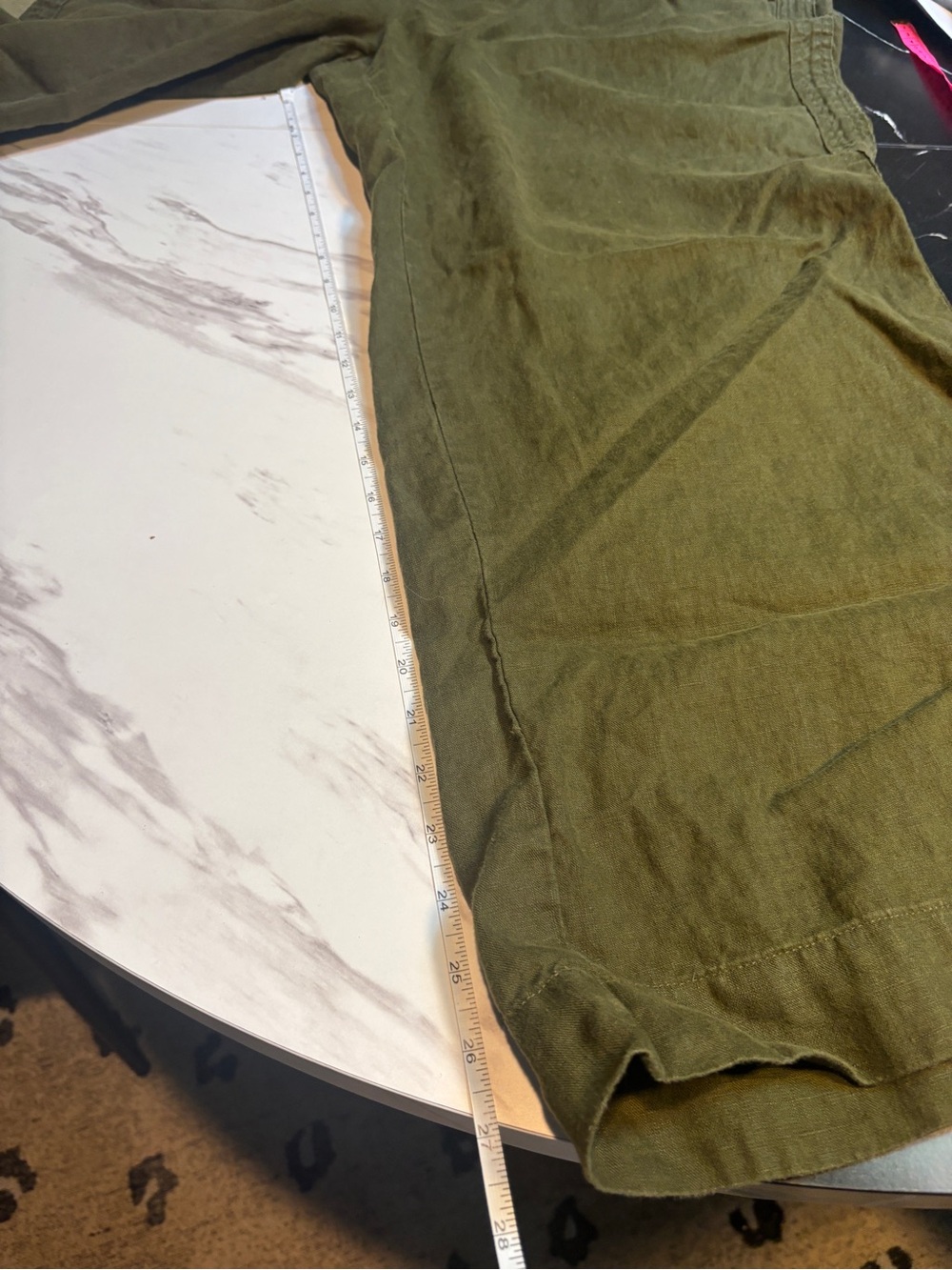 Quince 100% European Linen Wide Leg
Pants Martini Olive- XL - Picture 8 of 13